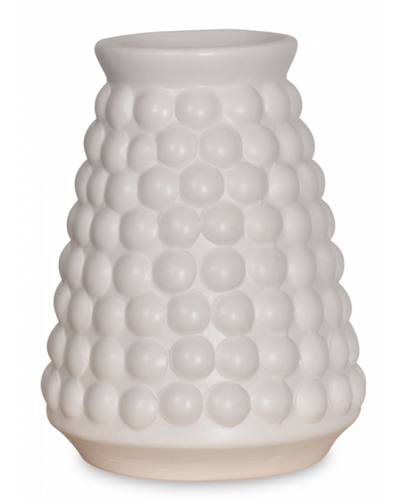 Vase céramique point blanc
