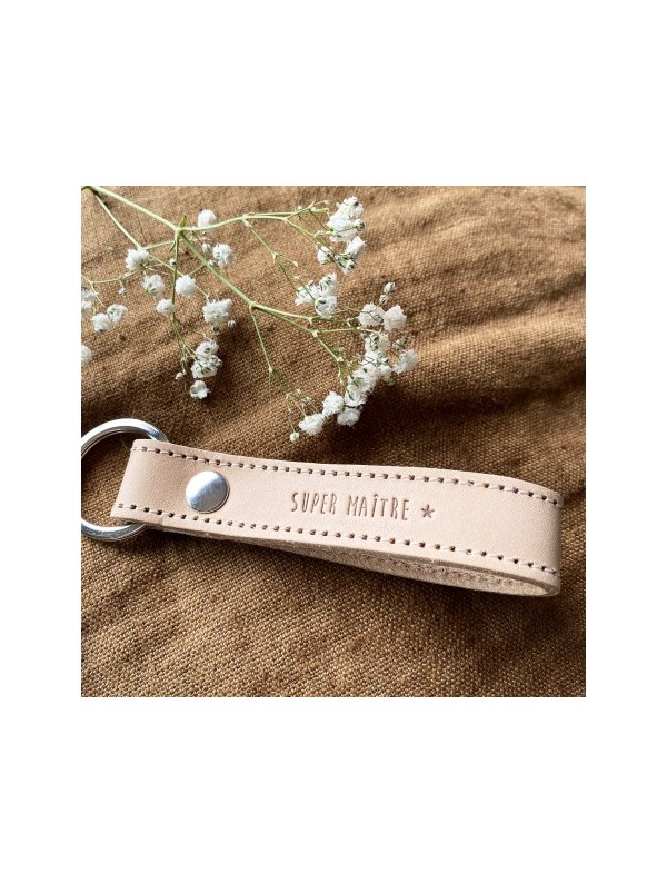Porte-clés Cacahuète En Cuir Tissé à La Main – Crochet Alliage – Style Vintage – Cadeau Bohème
