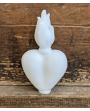 Coeur en cire jeanne hostie blanc