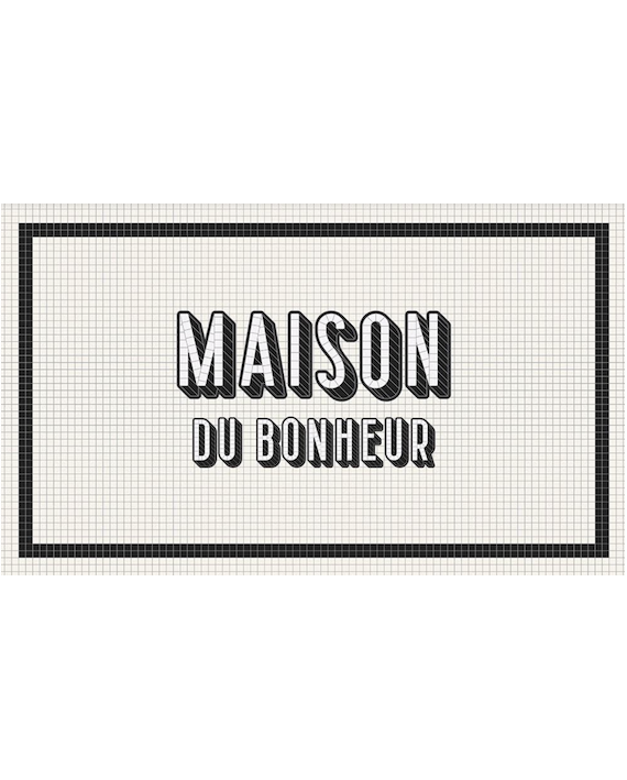 Tapis vinyle "Maison du bonheur"