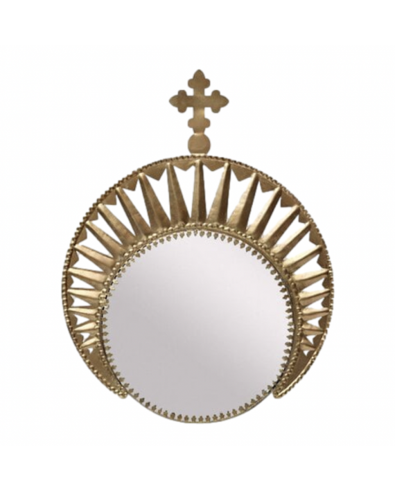 Grand miroir ex voto couronne