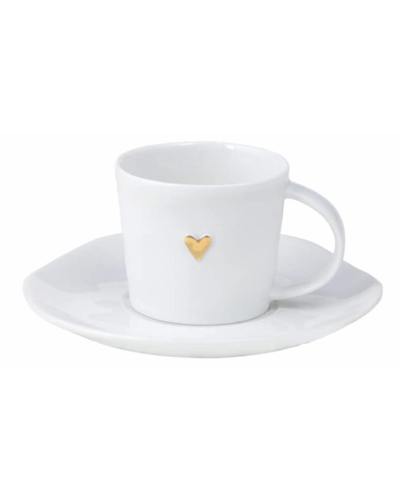 Tasse et coupelle coeur