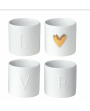 Lot de 4 pot Love