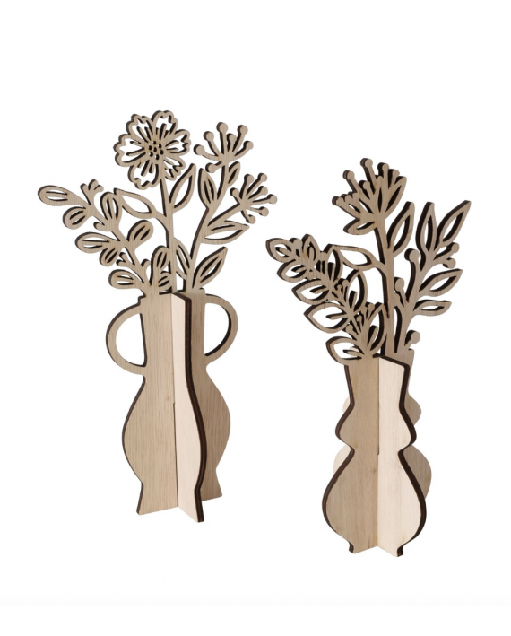 Vase bois Soleana