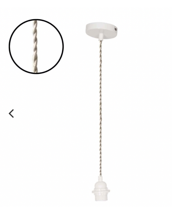 Suspension douille blanche 110cm