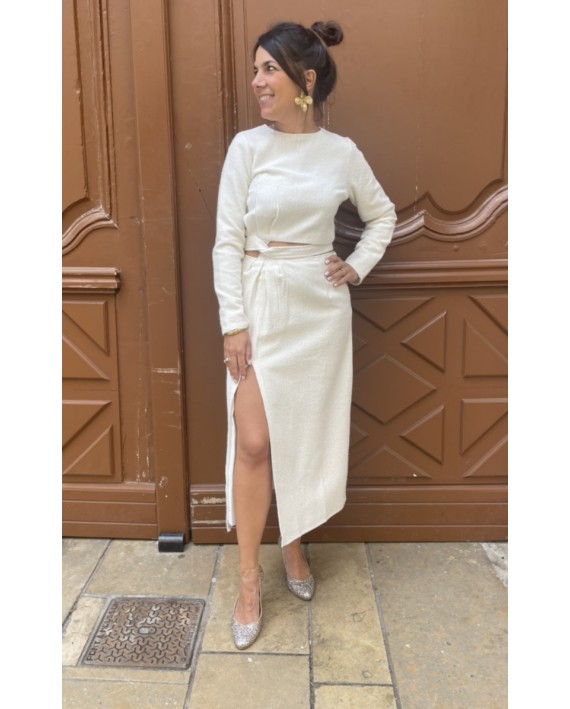 Robe 2 pièces écru