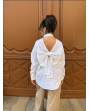 Chemise noeud dans le dos blanche