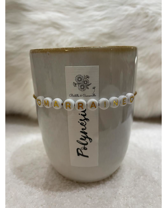 Bougie Message Polynésie "Marraine"