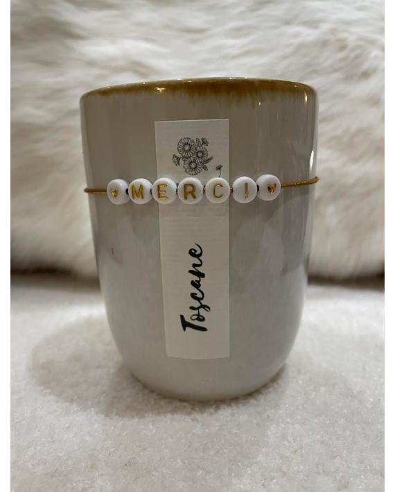 Bougie Message Toscane "Merci"