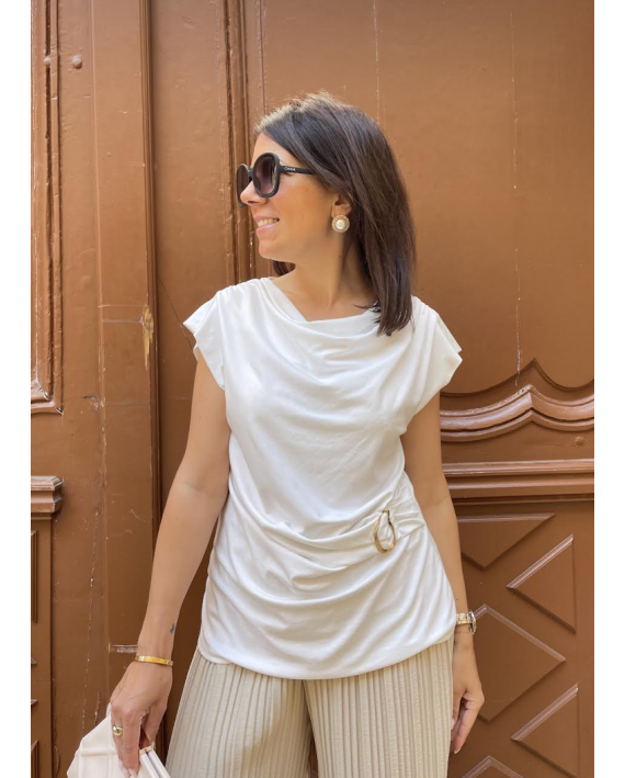 Top clara blanc
