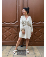 Robe maelle beige en gaze de coton