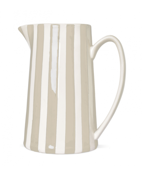 Pichet / carafe à rayures beige
