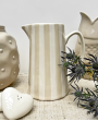 Pichet / carafe à rayures beige