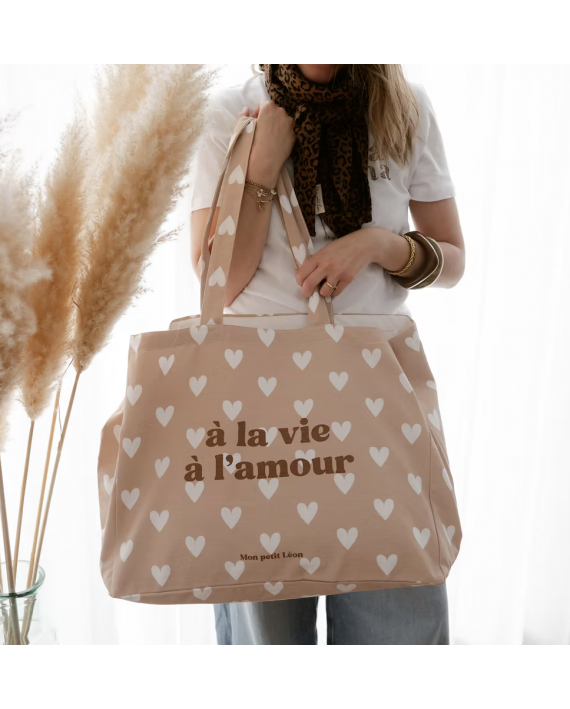 Sac Cabas XXL coeur mamma mia