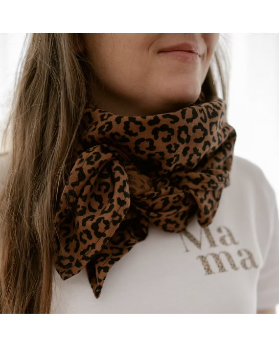 Grand foulard leopard