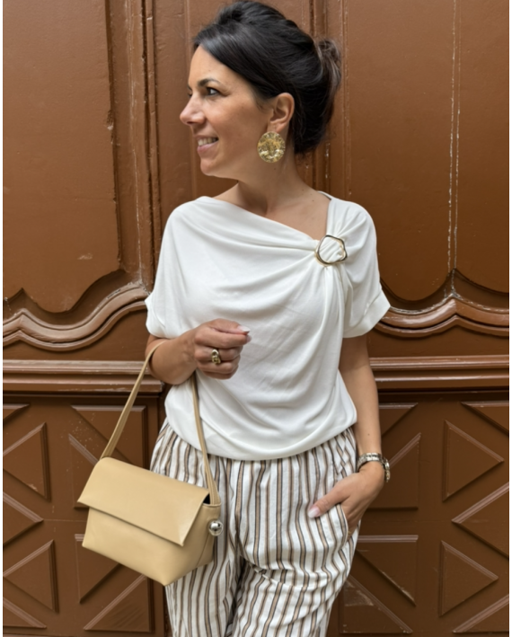 Top clara blanc