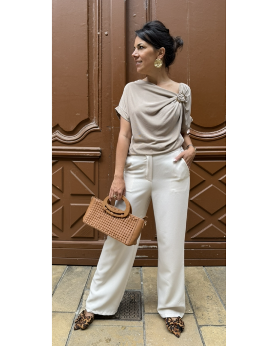 Top clara camel clair