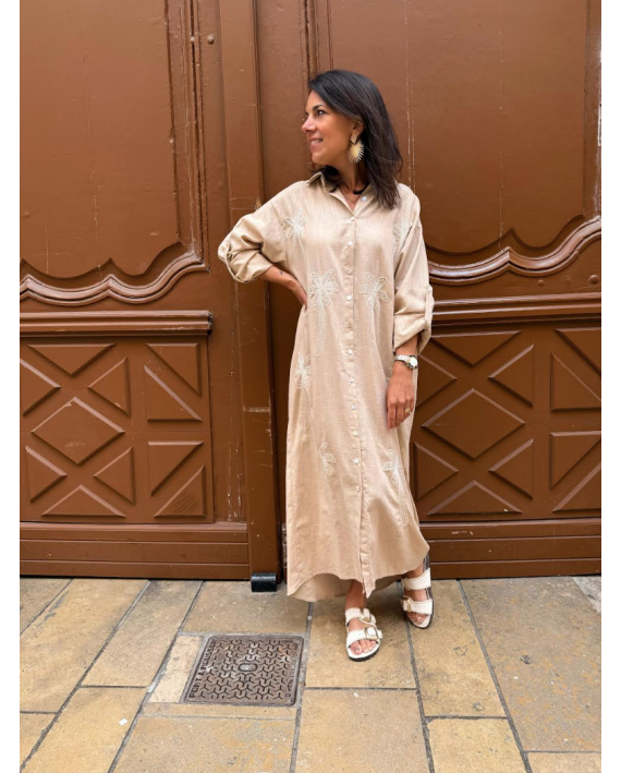 Robe chemise en lin