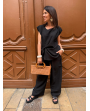 Pantalon large noir