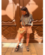 Short en gaze de coton camel