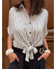 Chemise rayée noire