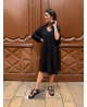 Robe plissée noire