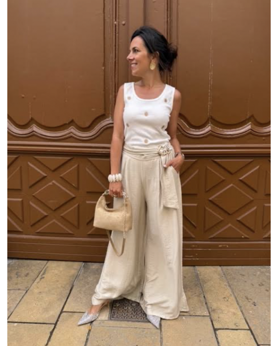 Débardeur Broderie Soleil