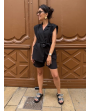 Short noir effet lin