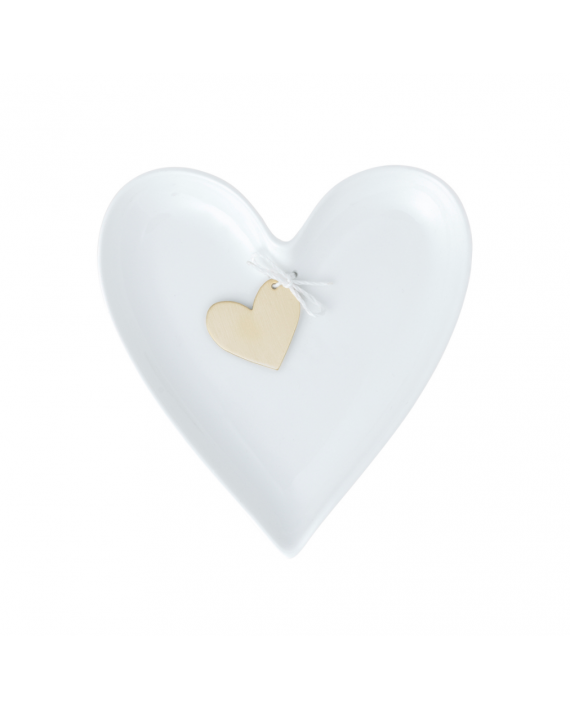 Vide poche coeur doré