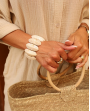 Gros bracelet beige