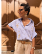 Chemise palmier à rayures