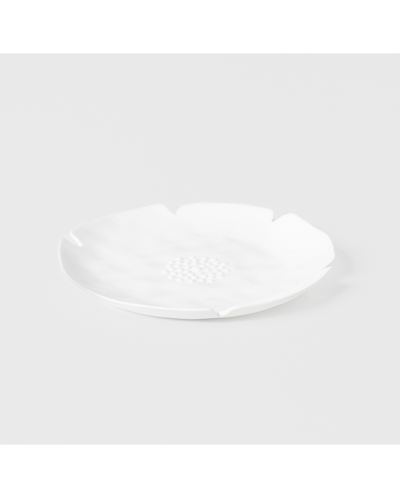 Coupelle fleur en porcelaine blanche