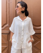 Chemise gaze de coton motifs soleil