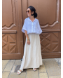 Jupe beige en gaze de coton