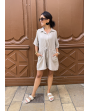 Combishort en gaze de coton