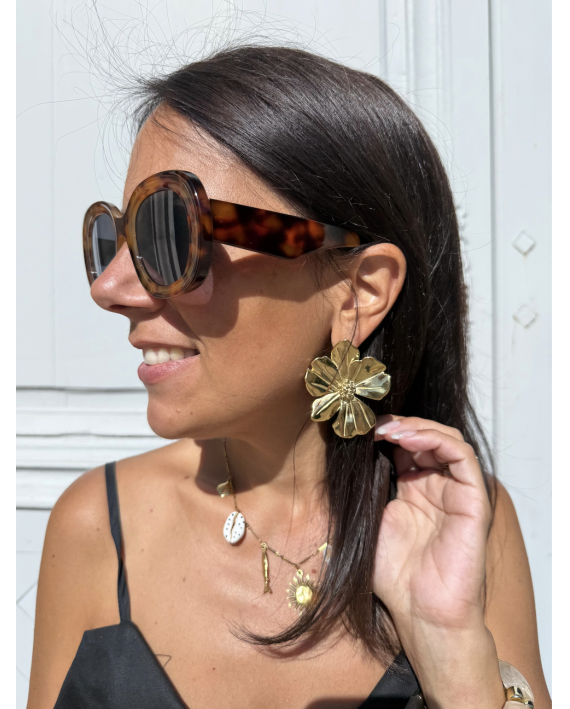 Boucles d'oreille fleur