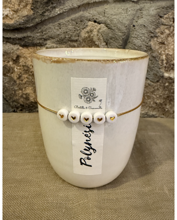 Bougie Message polynésie "coeur"