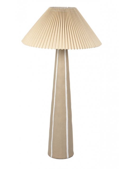 Lampe haute paese brun + écru