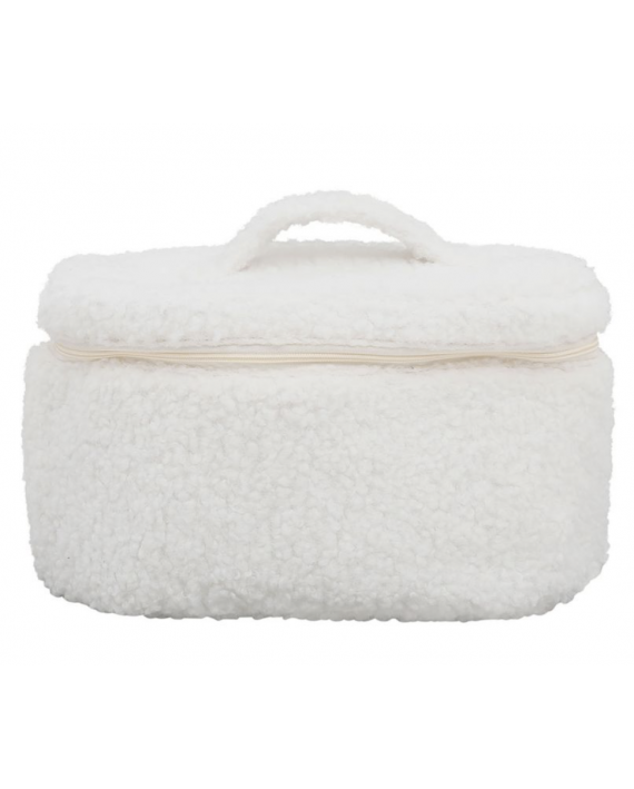 Trousse de toilette moumoute blanche