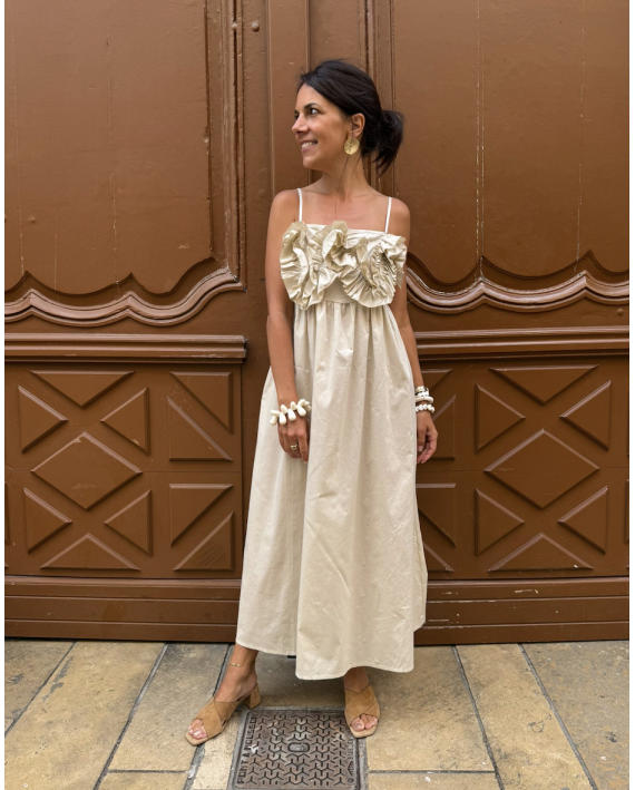 Robe marylou beige