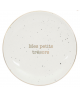 Assiette "Mes Petits Trésors" Blanche et Doré