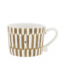 Tasse coeur blanche et marron