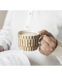 Tasse coeur blanche et marron