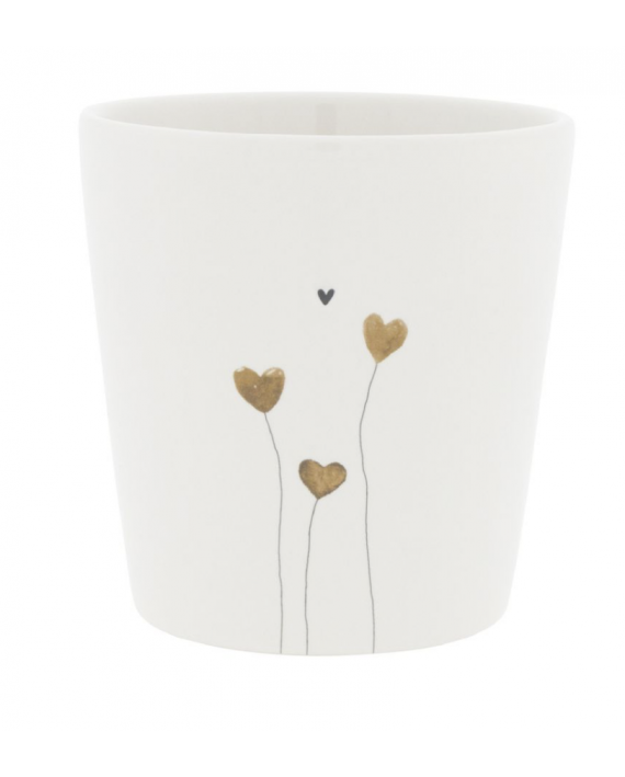 Petite tasse coeurs camel