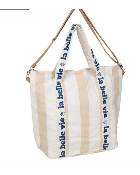 Sac isotherme beige et blanc