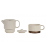 théière avec tasse + filtre sweet leaves écru