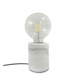 Lampe en marbre blanc
