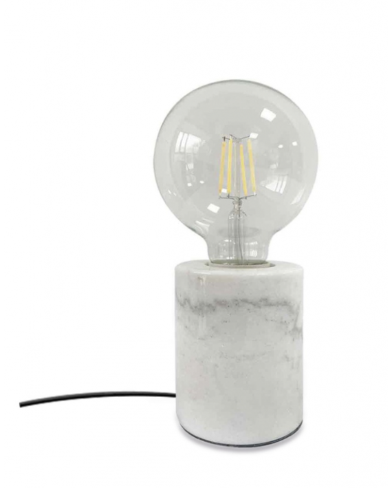 Lampe en marbre blanc