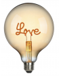 Ampoule led mot love E27 ambre