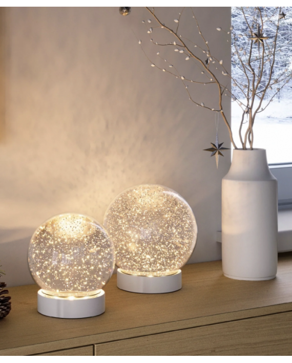 Lampe boule à piles 13cm